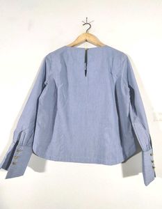 Ruffled Light Blue Top 💙🛍️