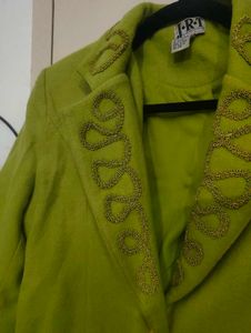 Green Embellished Blazer