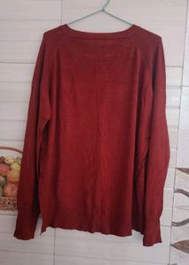 Rust Colored Long Sleeve Knit Top