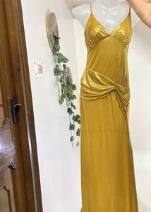 Elegant Gold Maxi Dress