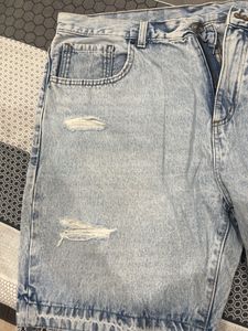 Distressed Denim Shorts