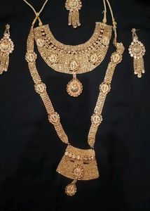 Elegant Gold-Tone Bridal Jewelry Set
