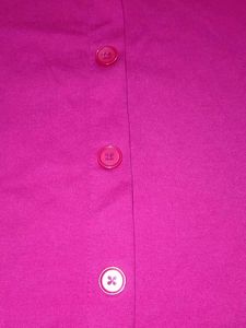 Pink Button-Down off shoulder Top