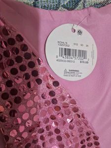 Pink Sequin Mini Skirt And Vascoat