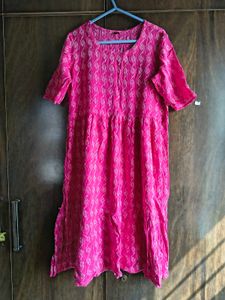 Pink Printed Casual dress