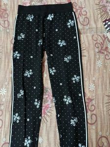 Black Floral Print Leggings
