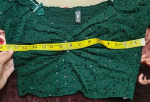 Indo-western Party Wear Crop Top