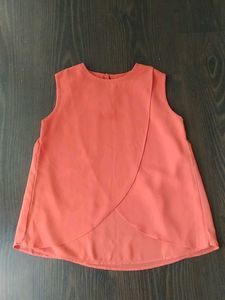 Coral Sleeveless Top