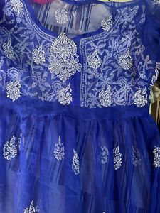 Blue Embroidered Kurta