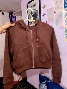 Brown Zip-Up Hoodie 🤎