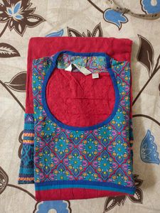 Red Cotton Kurta