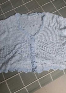 Light Blue Knit Cardigan