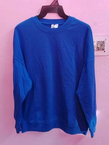 H&amp;M Blue Oversized Sweatshirt