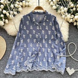 New Embroidery Brown Shirt