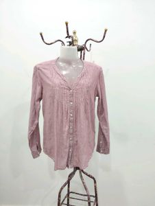 H&M Striped Button-Down Top