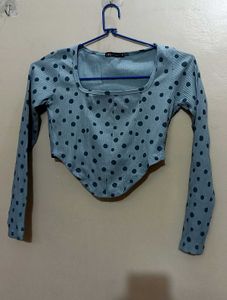Zara Polka Dot Corset Top
