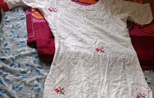 Embroidered Kurti with Palazzo Pants