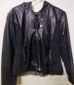 Stylish Black Faux Leather Jacket