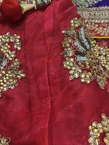 Red &amp; Blue Lehenga Choli Set Never Wore
