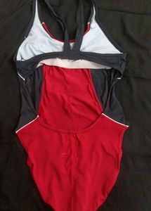 red swimsuit