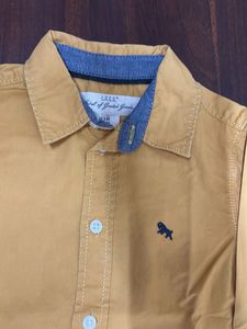 Kids Mustard Button-Down Shirt