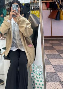 khaki shirt jacket from Savana