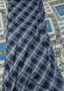 Plaid straight skirt