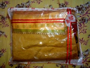 Traditional gold Benarashi Saree - New in Package