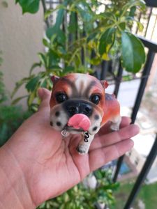 Vintage Bulldog Figurine For Home, Garden