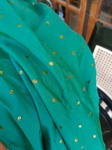 Heavy  Peacock Colour Gown