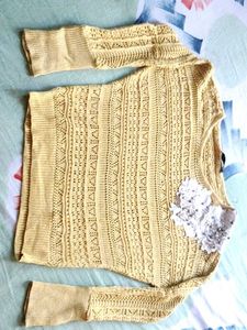 Elegant Yellow Knit Top
