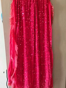 peech pink Sequin Dupatta