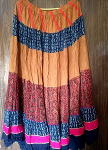Colorful Tiered Midi Skirt