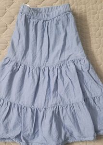 H&amp;m Girls  Denim Color Cotton Skirt