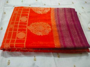 Elegant Orange Saree