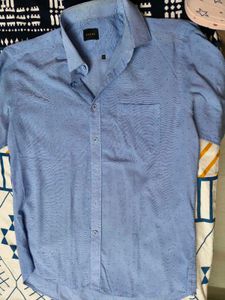 Yezac Men Blue Pirnted Cotton Casual Shirt