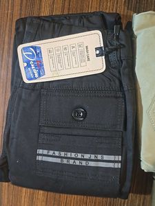 Black Cargo 6 Pocket Pants - New