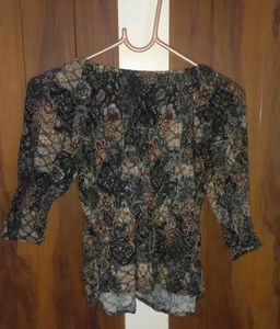 Floral Print peplum Top