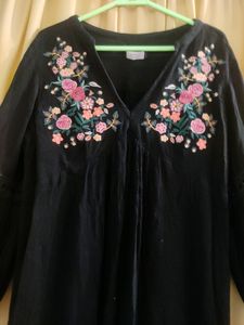Black Embroidered Dress