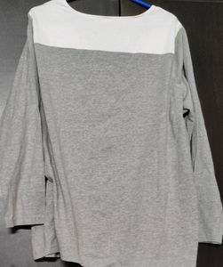 *Flat 50 Off* Grey White Shrug/light Cotton Jacket
