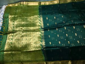 GentlyUsed Emerald Green KanchiPattu Saree