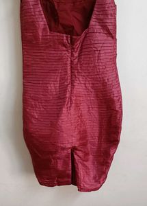 Elegant Maroon Bodycon Dress