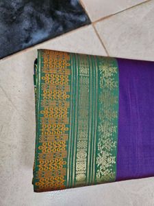 Purple Colour Polyester Saree