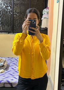 Cotton Bright Yellow Shirt
