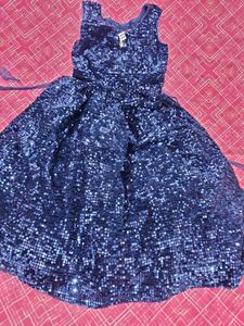 Pretty Blue Sequin Dress+ Peach+ SkyBlue