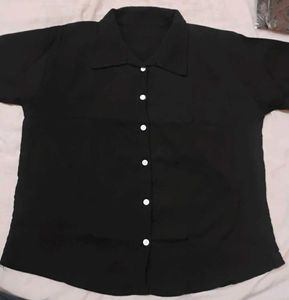 Elegant Black Button-Down shirt all sizes