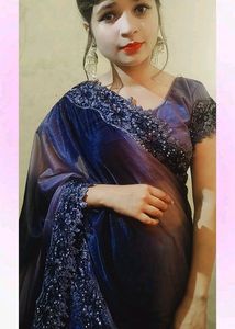 black party wear saree