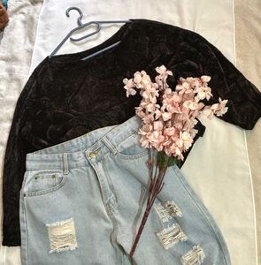 🎁Buy1 Get1 Free Elegant Velvet Long Sleeve Top I