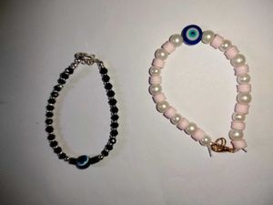 Evil Eye Beaded Bracelet Set + 2 nose rings free