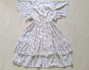 White floral frock 🌷✨